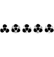 fan speed icon set propeller speed symbols vector image