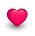 pink heart with glossy effect a symbol love vector image