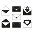 black and white letter silhouette set vector image vector image