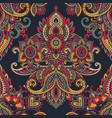 seamless pattern with henna mehndi floral vector image