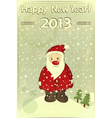 christmas cards with santa claus vector image vector image