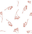 seamless pattern with hand drawn pastel ardisia vector image