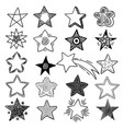 stars doodle celebration happy lighting symbols vector image vector image