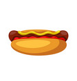 stylized hot dog vector image