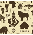 africa icons set pattern vector image