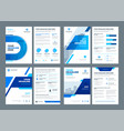 abstract flat background blue brochures annual vector image vector image