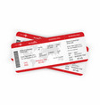 airplane tickets boarding pass tickets template vector image