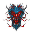 cartoon asian dragon monster beast mascot head vector image