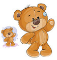 clip art art teddy bear waving vector image