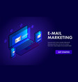 email marketing isometric template concept vector image