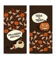 cartoon halloween vertical banners vector image