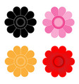 flower petals on white background vector image vector image