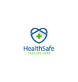 health safe medical logo design concept vector image