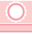 polka dot background with lace napkin vector image vector image