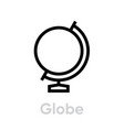 empty globe icon editable line vector image vector image