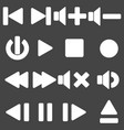 flat multimedia icons vector image