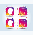 head icons male and female human symbols vector image