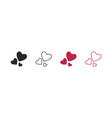 three hearts vector image