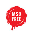 wax seal msg free sign for your label vector image