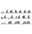 bicycle accessories and equipments pictograms vector image