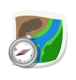 compass and map vector image