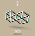 cubes skeleton vector image vector image