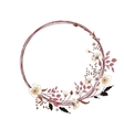 cute floral round frame hand drawing vector image