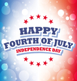 happy fourth of july america greeting card vector image