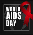 banner design of world aids day vector image