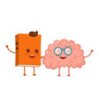 funny happy cute smiling hipster book vector image vector image
