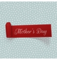 mothers day realistic scroll ribbon vector image vector image