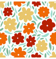 seamless pattern floral background with simple vector image vector image