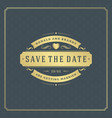 wedding save the date invitation card vector image vector image