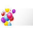 colorful birthday celebration banner with balloons vector image