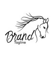 modern horse logo vector image
