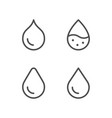 water drop line outline icon vector image