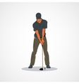 golf sport player vector image vector image