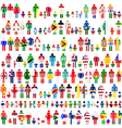 background flag people patterns vector image vector image