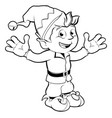 happy christmas elf vector image