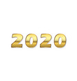 happy new year number 2020 gold 3d number 2020 vector image