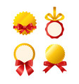 ribbons set isolated on white different vintage vector image