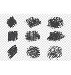 Types different pen hatching hand drawn set Vector Image