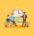 brainstorming creative team idea discussion people vector image vector image