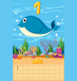 counting one math worksheet vector image vector image