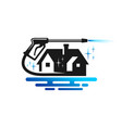 power wash logo with home concept vector image vector image