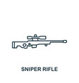 sniper rifle icon line simple line weapon icon vector image vector image