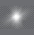 white glowing light explodes on a transparent vector image