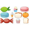set of vintage style cartoon on white background vector image vector image