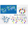 social network structure vector image