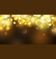 abstract gold bokeh lights background vector image
